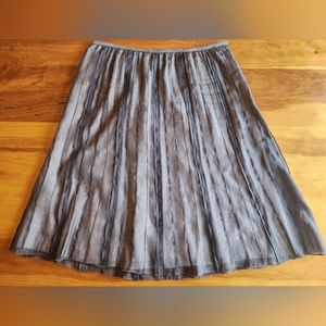 NIC + ZOE Batiste Flirt Skirt ballerina knee-length chiffon Mushroom Size 12